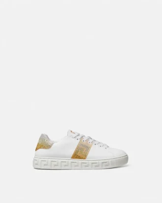 Adidași din nailon cu ornamente Greca