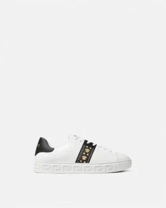 Adidași din nailon cu ornamente Greca