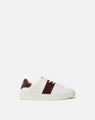 Adidași din nailon cu ornamente Greca