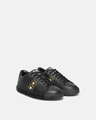 Adidași din nailon cu ornamente Greca