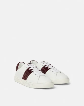 Adidași din nailon cu ornamente Greca
