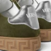 Adidași din piele de căprioară cu ornamente Greca Adidași din piele de căprioară cu ornamente Greca