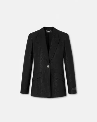 Blazer din amestec de lână cu model jacquard Python