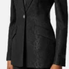 Blazer din amestec de lână cu model jacquard Python Blazer din amestec de lână cu model jacquard Python