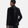 Blazer din catifea cu un singur rând de nasturi