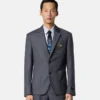 Blazer din lână cu micro-carouri Blazer din lână cu micro-carouri