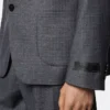 Blazer din lână cu micro-carouri Blazer din lână cu micro-carouri