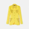 Blazer din lână cu nasturi, cu un singur rând de nasturi Blazer din lână cu nasturi, cu un singur rând de nasturi