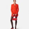 Blazer din lână cu nasturi, cu un singur rând de nasturi Blazer din lână cu nasturi, cu un singur rând de nasturi