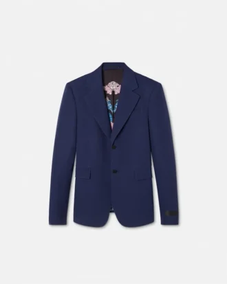 Blazer din lână cu un singur rând de nasturi