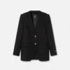 Blazer din lână cu un singur rând de nasturi Blazer din lână cu un singur rând de nasturi