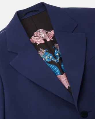 Blazer din lână cu un singur rând de nasturi