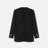 Blazer din lână cu un singur rând de nasturi Blazer din lână cu un singur rând de nasturi