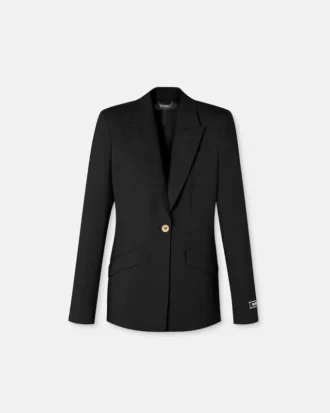 Blazer din lână elastică