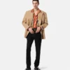 Blazer din lână melanj cu două rânduri de nasturi