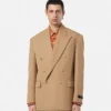 Blazer din lână melanj cu două rânduri de nasturi