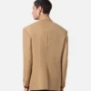 Blazer din lână melanj cu două rânduri de nasturi