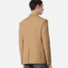 Blazer din lână melanj cu un singur rând de nasturi