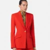 Blazer DV cu un singur rând de nasturi din lână Blazer DV cu un singur rând de nasturi din lână