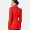 Blazer DV cu un singur rând de nasturi din lână Blazer DV cu un singur rând de nasturi din lână