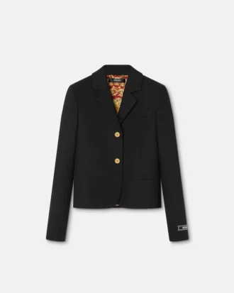 Blazer scurt din gabardină