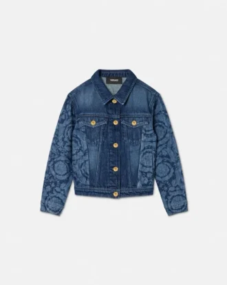 Blouson din denim cu laser pentru copii