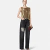 Blugi metalici cu croială regular Blugi metalici cu croială regular