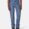 Blugi regular fit cu model jacquard Barocco Blugi regular fit cu model jacquard Barocco