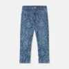 Blugi skinny pentru copii, cu imprimeu laser