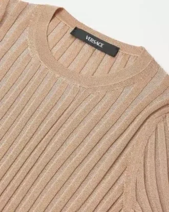Bluză ajustată din tricot cu nervuri