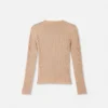 Bluză ajustată din tricot cu nervuri Bluză ajustată din tricot cu nervuri