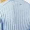 Bluză cu guler rotund, din tricot cu nervuri, din amestec de viscoză Bluză cu guler rotund, din tricot cu nervuri, din amestec de viscoză