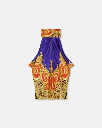 Bluză Lavallière din Barocco Silk Cheetah