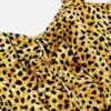 Body din mătase cu imprimeu Cheetah Allover Body din mătase cu imprimeu Cheetah Allover