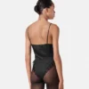 Body din mătase jacquard cu decolteu în V Body din mătase jacquard cu decolteu în V
