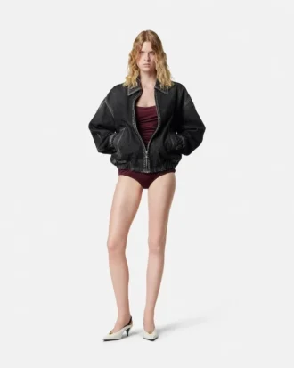 Body drapat din jersey de viscoză