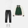 Bomber pentru copii din bumbac jersey imprimat Bomber pentru copii din bumbac jersey imprimat