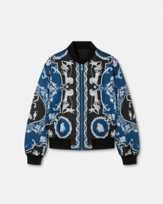 Bomber reversibil din nailon imprimat