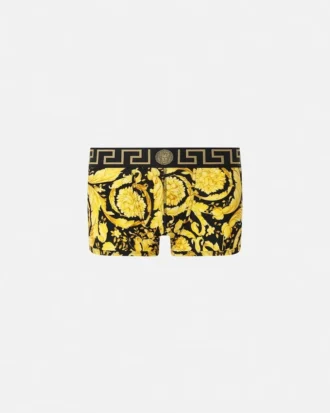 Boxeri din bumbac jersey jacquard imprimat