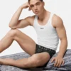 Boxeri din bumbac jersey jacquard imprimat