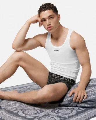 Boxeri din bumbac jersey jacquard imprimat
