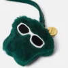Breloc Medusa din piele de oaie pufoasă Breloc Medusa din piele de oaie pufoasă