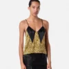 Camisol din mătase cu imprimeu Cheetah Allover Camisol din mătase cu imprimeu Cheetah Allover