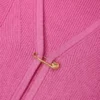 Cardigan ajustat din tricot cu nervuri și ac de siguranță