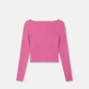 Cardigan ajustat din tricot cu nervuri și ac de siguranță