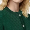 Cardigan ajustat din tricot jacquard din viscoză Cardigan ajustat din tricot jacquard din viscoză
