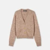 Cardigan boxy din tricot cu amestec de cașmir Mouliné Cardigan boxy din tricot cu amestec de cașmir Mouliné