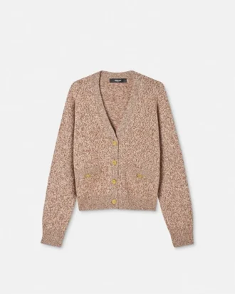 Cardigan boxy din tricot cu amestec de cașmir Mouliné
