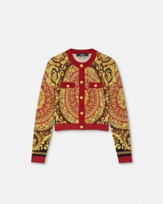 Cardigan din tricot de mătase Barocco Silk