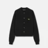 Cardigan polo din tricot de cașmir și bumbac